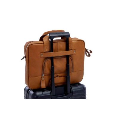 Sacoche Vélo Porte-Bagages NEWLOOXS Cuir Luko Cognac 10 L 42cm x 6cm x 30cm