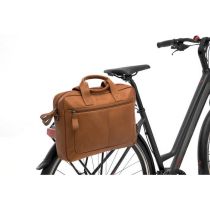 Sacoche Vélo Porte-Bagages NEWLOOXS Cuir Luko Cognac 10 L 42cm x 6cm x 30cm