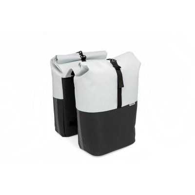Sacoches Vélo Porte-Bagages à Pont NEWLOOXS Nyborg Gris Clair/Noir 34 L