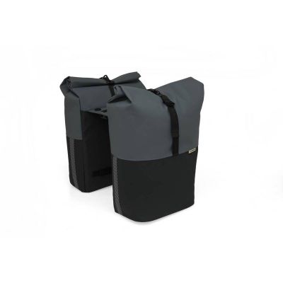 Sacoches Vélo Porte-Bagages à Pont NEWLOOXS Nyborg Gris Foncé/Noir MIK 34 L