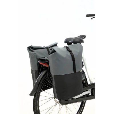 Sacoches Vélo Porte-Bagages à Pont NEWLOOXS Nyborg Gris Foncé/Noir MIK 34 L