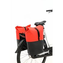 Sacoches Vélo Porte-Bagages à Pont NEWLOOXS Nyborg Rouge/Noir MIK 34 L