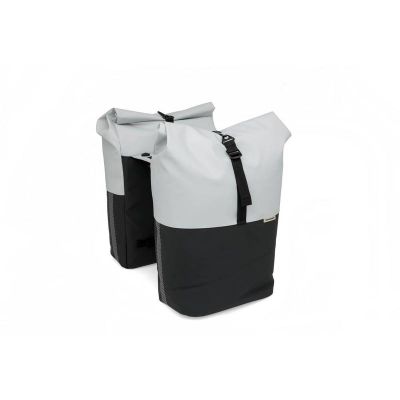 Sacoches Vélo Porte-Bagages à Pont NEWLOOXS Nyborg Gris Clair/Noir MIK 34 L