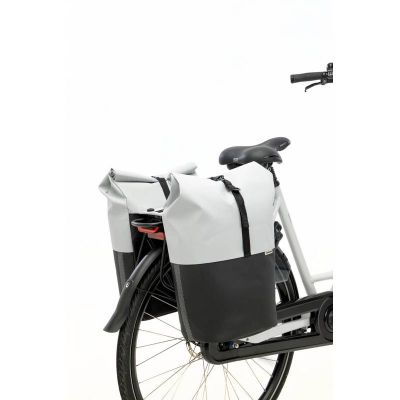 Sacoches Vélo Porte-Bagages à Pont NEWLOOXS Nyborg Gris Clair/Noir MIK 34 L