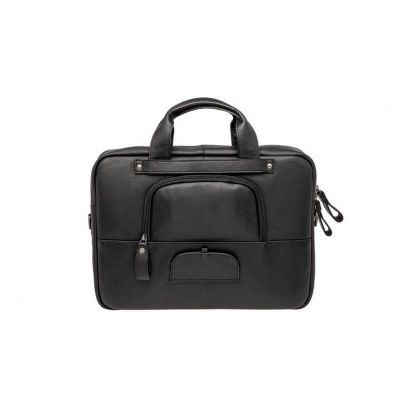 Sacoche Vélo Porte-Bagages NEWLOOXS Cuir Luko Noir 10 L 42cm x 6cm x 30cm