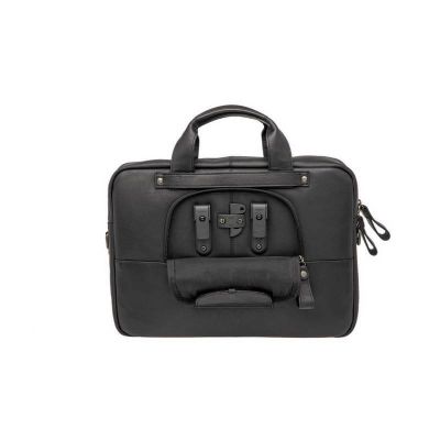 Sacoche Vélo Porte-Bagages NEWLOOXS Cuir Luko Noir 10 L 42cm x 6cm x 30cm