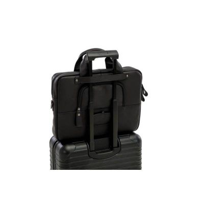 Sacoche Vélo Porte-Bagages NEWLOOXS Cuir Luko Noir 10 L 42cm x 6cm x 30cm