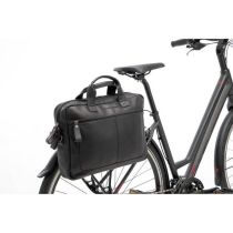 Sacoche Vélo Porte-Bagages NEWLOOXS Cuir Luko Noir 10 L 42cm x 6cm x 30cm