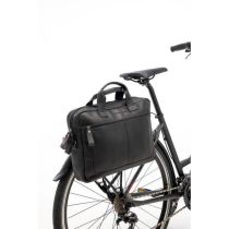 Sacoche Vélo Porte-Bagages NEWLOOXS Cuir Luko Noir 10 L 42cm x 6cm x 30cm