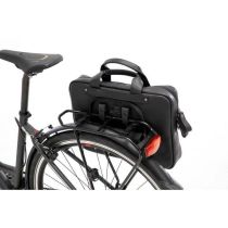 Sacoche Vélo Porte-Bagages NEWLOOXS Cuir Luko Noir 10 L 42cm x 6cm x 30cm