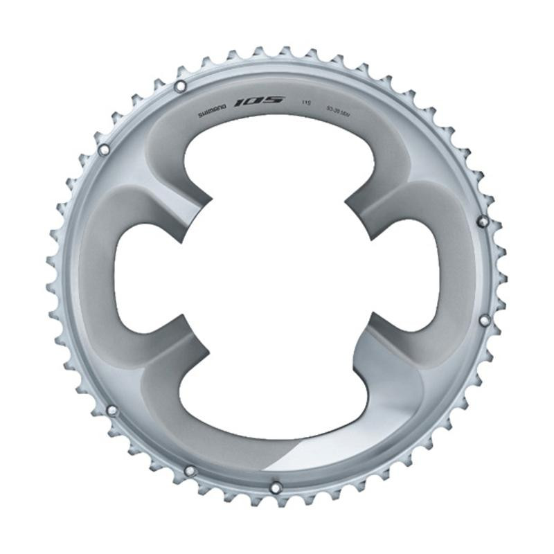 PLATEAU ROUTE DIAM 110 EXTER 53DTS ARGENT SHIMANO ORIGINE 105 R7000 11V. (4 BRANCHES)