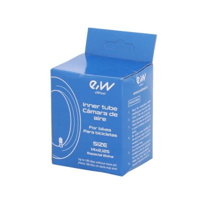 Chambre à Air Vélo Électrique/VAE eWheels 14"X2.125 Valve Schrader Coudée 65°/L.30mm