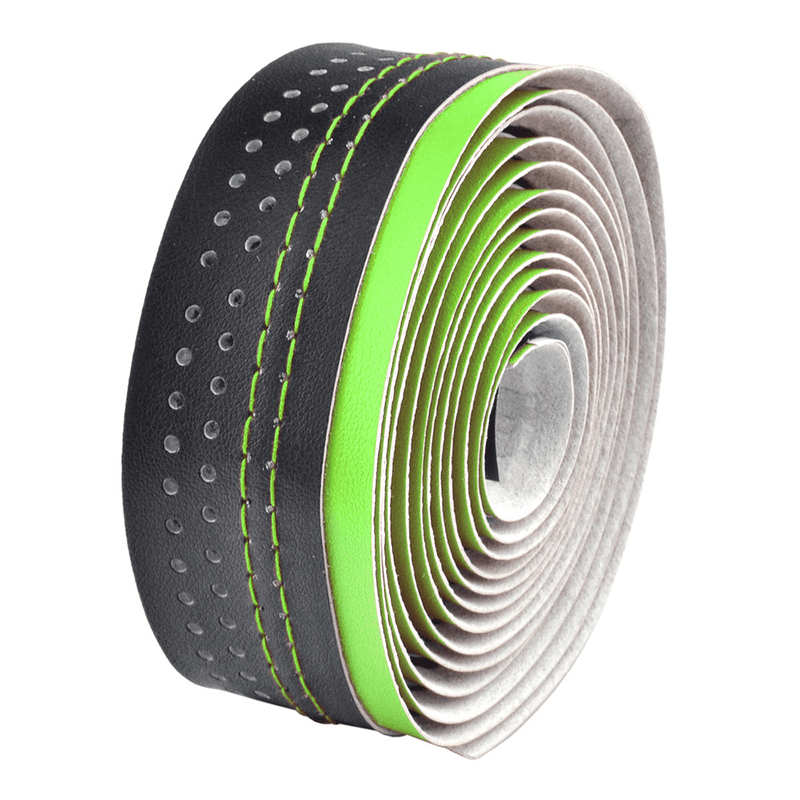 Ruban de Cintre / Guidoline de Vélo Route VELO Microfibre Ajourée Vert/Noir