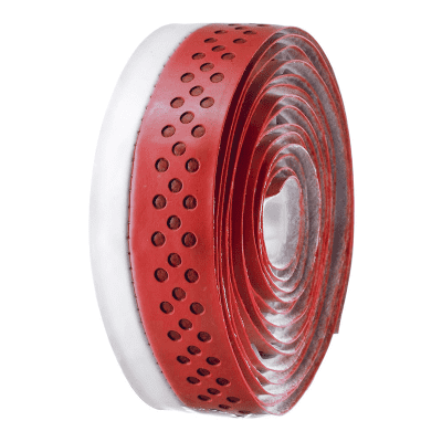 Ruban de Cintre / Guidoline de Vélo Route VELO Microfibre Ajourée Rouge/Blanc
