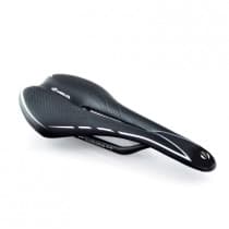 Selle Vélo VELO Racing Miles I0 Rails Carbone pour Homme Noir/Blanc