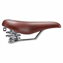 Selle Vélo VELO Cruiser sans Ressort Cuir Brun + Rivet