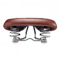 Selle Vélo VELO Cruiser sans Ressort Cuir Brun + Rivet