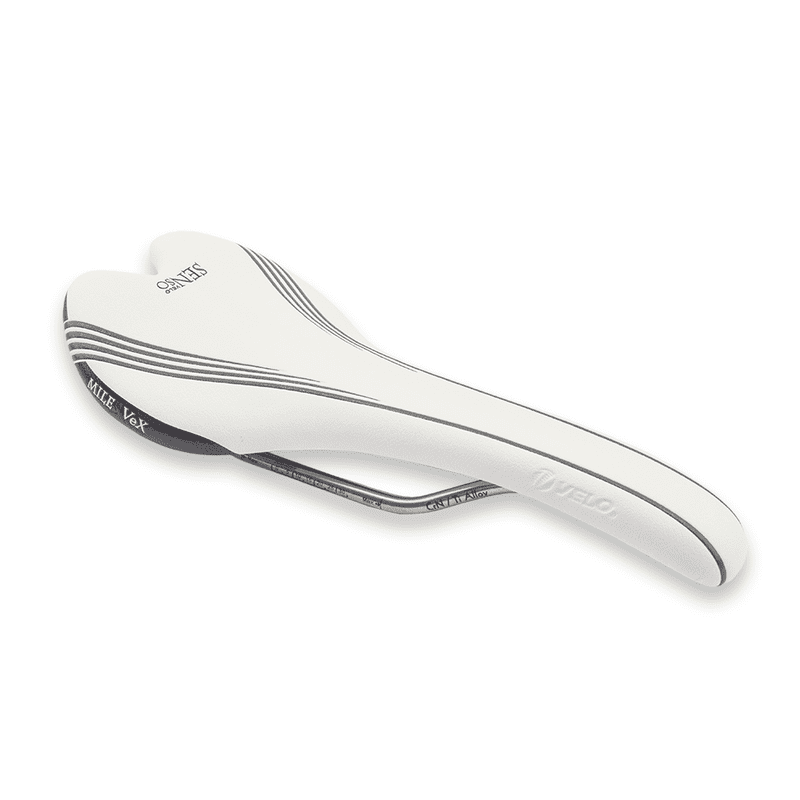 Selle Vélo VELO Miles Vex Rails Alliage CrN/Ti. Unisexe Blanc