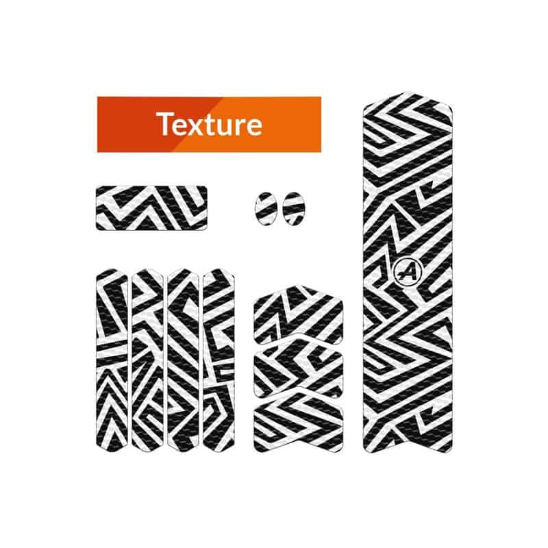 Kit M Protections Adhésives pour Cadre Vélo ALGIS Texture Noir