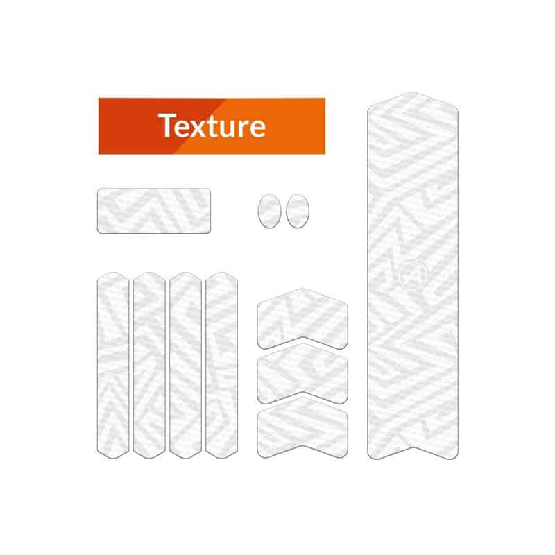 Kit M Protections Adhésives pour Cadre Vélo ALGIS Texture Blanc