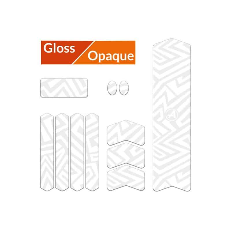 Kit M Protections Adhésives pour Cadre Vélo ALGIS Brillant Blanc