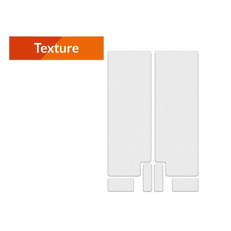 Kit Protections Adhésives pour Protections de Fourche ALGIS Texture Transparent