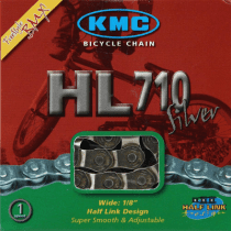 Chaîne de Vélo KMC HL1 Wide Demi-Maillon 100 Maillons 1 Vitesse Chrome