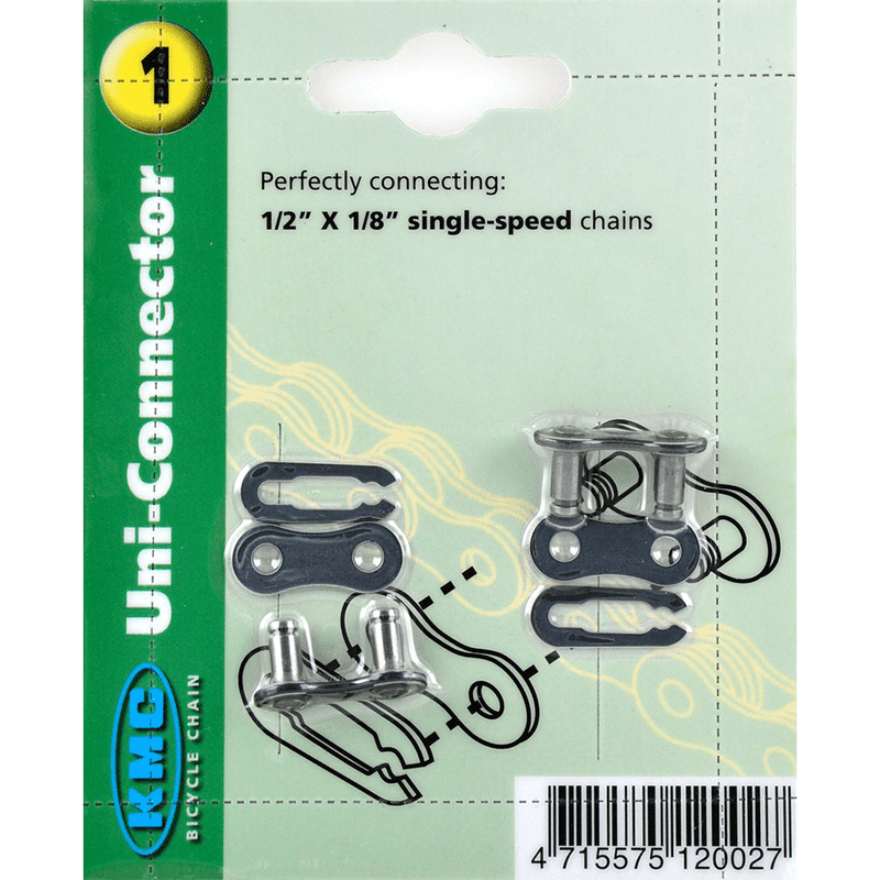 Maillon de Liaison KMC Maillon Rapide Snap-On Large 1 Vitesse (9,4 mm) Argent
