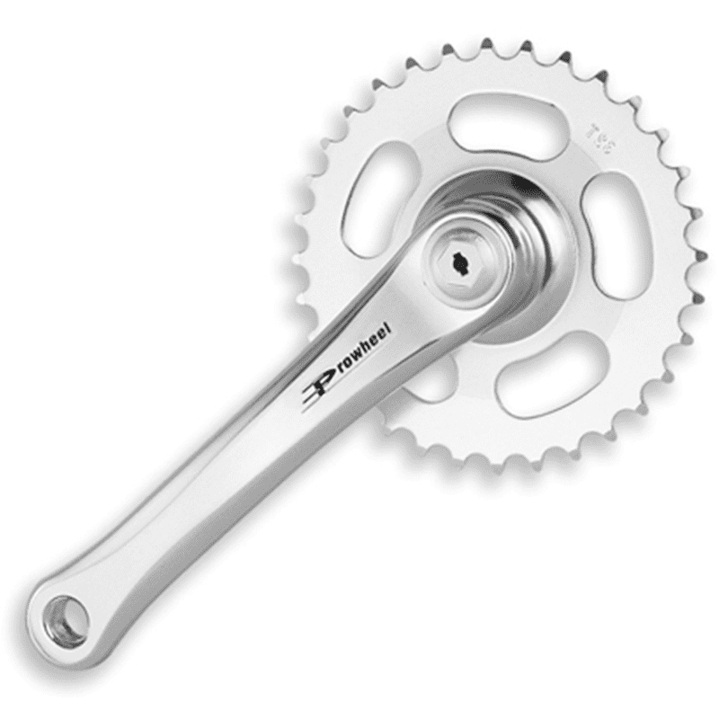 Pédalier PROWHEEL pour BMX 33T Manivelle L. 170 mm Aluminium Argent