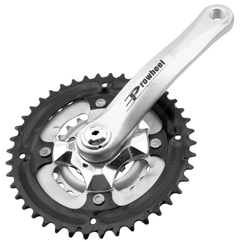 Pédalier Plateau Triple PROWHEEL Système 3x7 / 3x8 Manivelle L. 170 mm