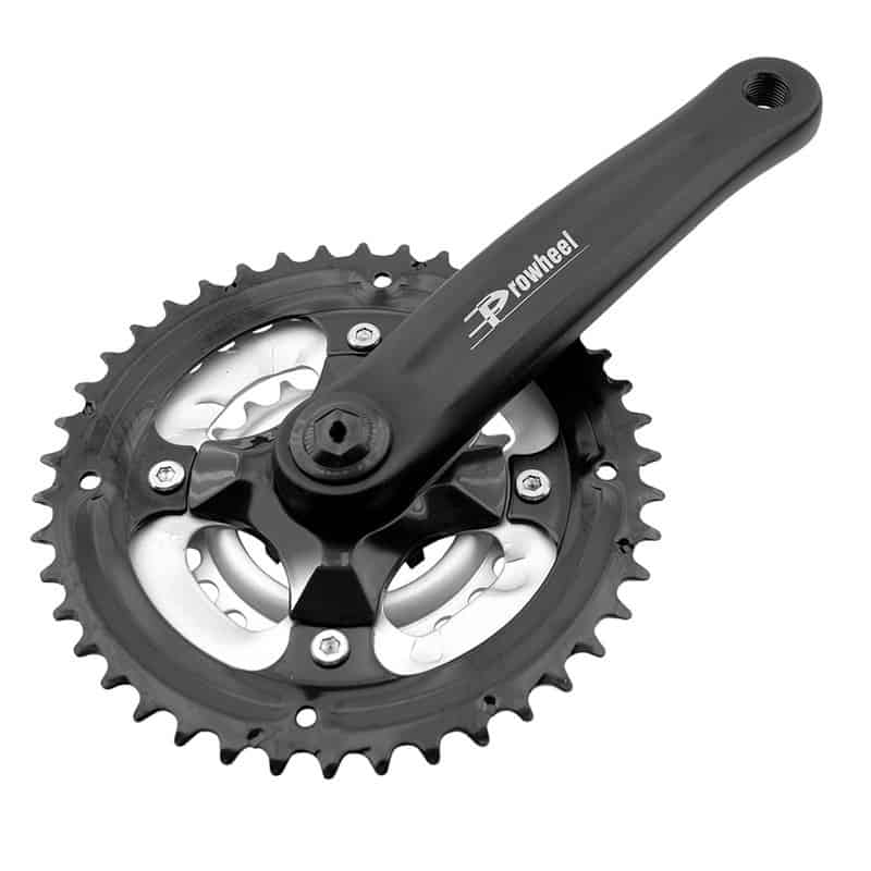 Pédalier Plateau Triple PROWHEEL Système 3x7 / 3x8 Manivelle L. 170 mm Noir