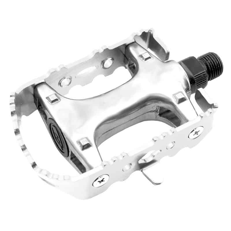 Pédales XERAMA VTT/Ville Alu Axe CR-Mo Blanc