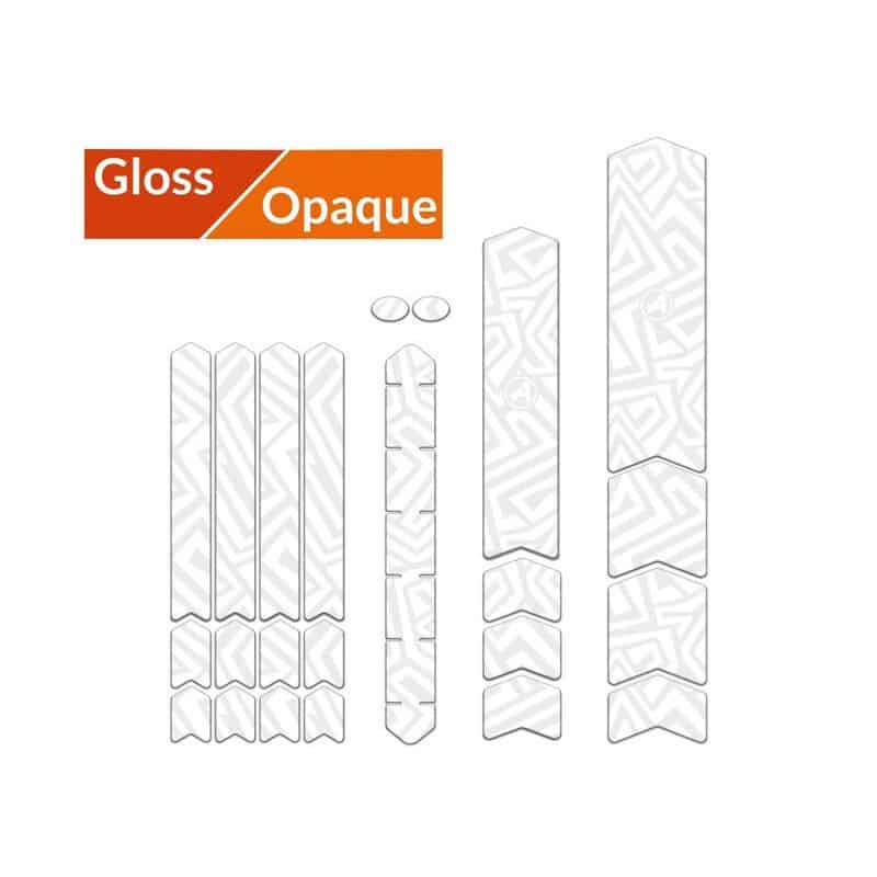 Kit L Protection Adhésive pour Cadre Vélo ALGIS Opaque Blanc