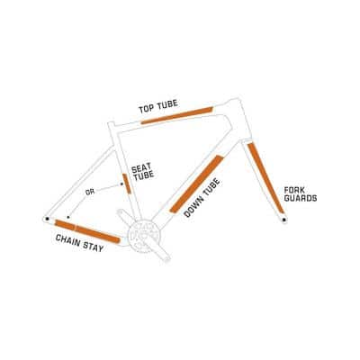 Kit Protection Adhésive pour Cadre Vélo ALGIS Road Line Opaque Noir