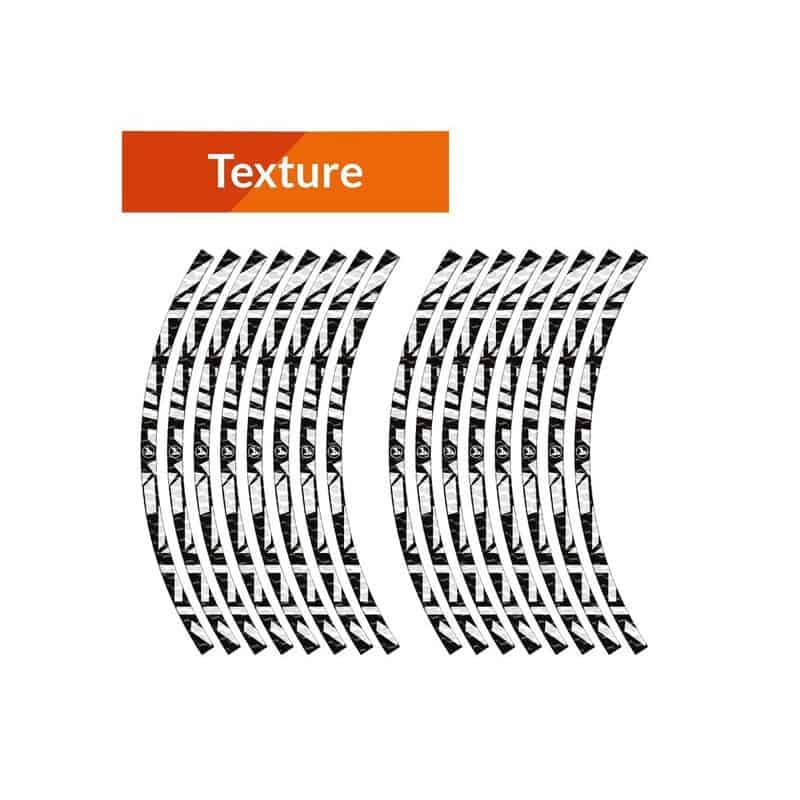 Kit de Stickers de Roue ALGIS Motif Tribale Noir