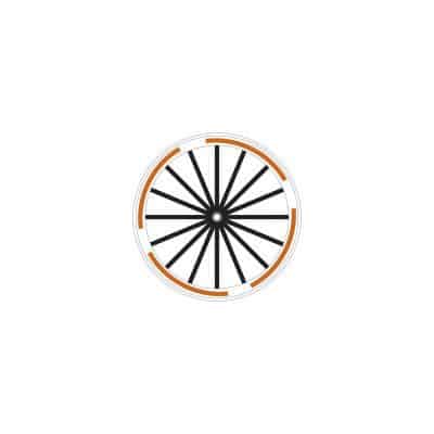 Kit de Stickers de Roue ALGIS Motif Tribale Noir