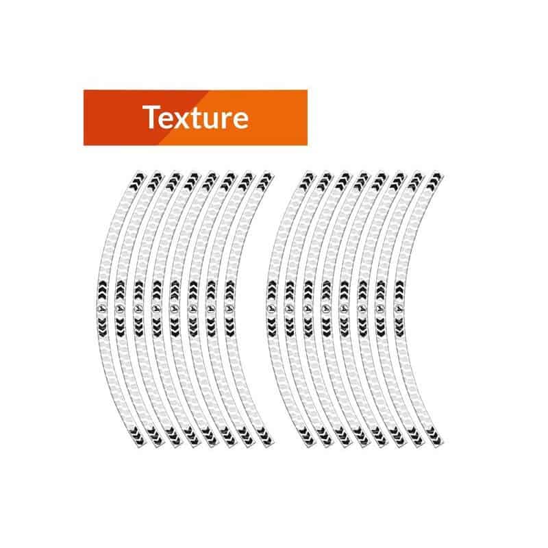 Kit de Stickers de Roue ALGIS Motif Flèches Blanc