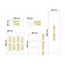 Kit M Protections Adhésives pour Cadre Vélo ALGIS Texture Blanc