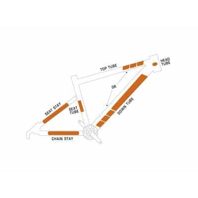 Kit M Protections Adhésives pour Cadre Vélo ALGIS Brillant Transparent