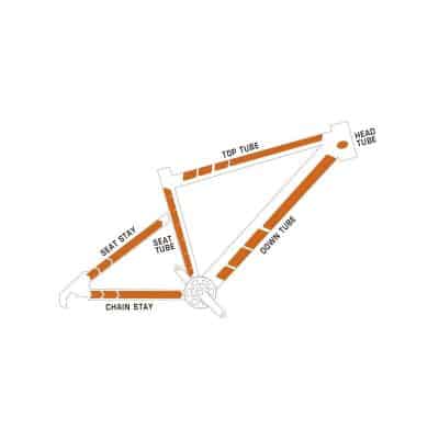 Kit L Protections Adhésives pour Cadre Vélo ALGIS Texture Transparent