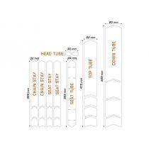 Kit L Protections Adhésives pour Cadre Vélo ALGIS Texture Noir