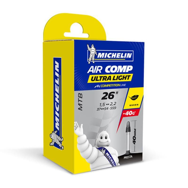 CHAMBRE AIR VTT 26X1.85/2.25 VP MICHELIN C4 LATEX AIRCOMP(26-8M)