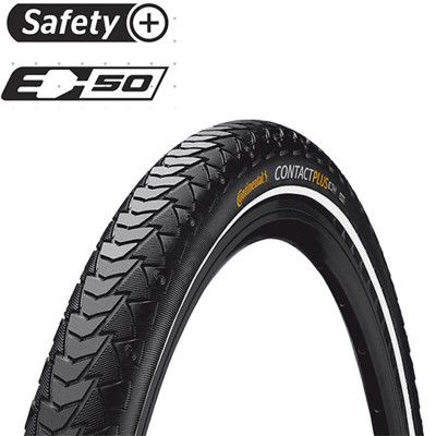 PNEU VTT/URBAIN 26X1.75 TR CONTINENTAL CONTACT PLUS CITY TT NOIR (47-559) E-BIKE/VAE 50 KM