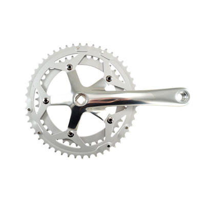 PEDALIER ROUTE DOUBLE 52-42D L170 LASCO ARGENT 8/9/10V (AXE CARRE 113)