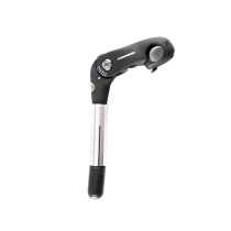 POTENCE REGLABLE PLONGEUR D22.2/25.4 L80 ALU NOIR OUVRABLE 0 A 50° (CINTRE 25.4)