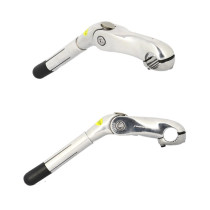 POTENCE REGLABLE PLONGEUR D22.2/25.4 L110 KALLOY ALU ARGENT OUVRABLE 0 A 50° (CINTRE 25.4)