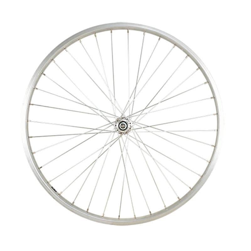ROUE VTT 26" AV ECROU AXE PLEIN JANTE ARGENT MACH1 M110 EVO MOY.MICHE MAGNUM V-BRAKE 36T