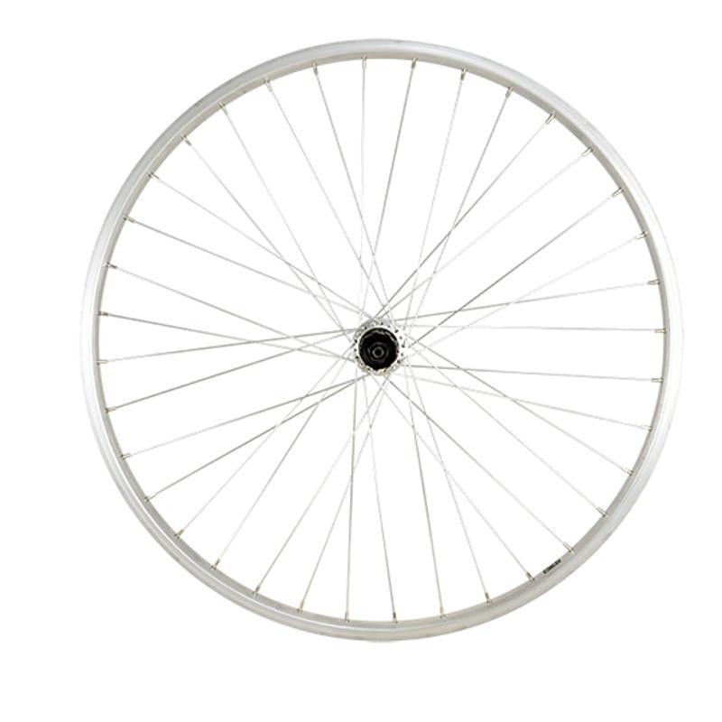 ROUE VTT 26" AR BLOCAGE K7 JANTE ARGENT MACH1 M110. MOY.SHIM TX500 V-BRAKE 8/9/10V 36T
