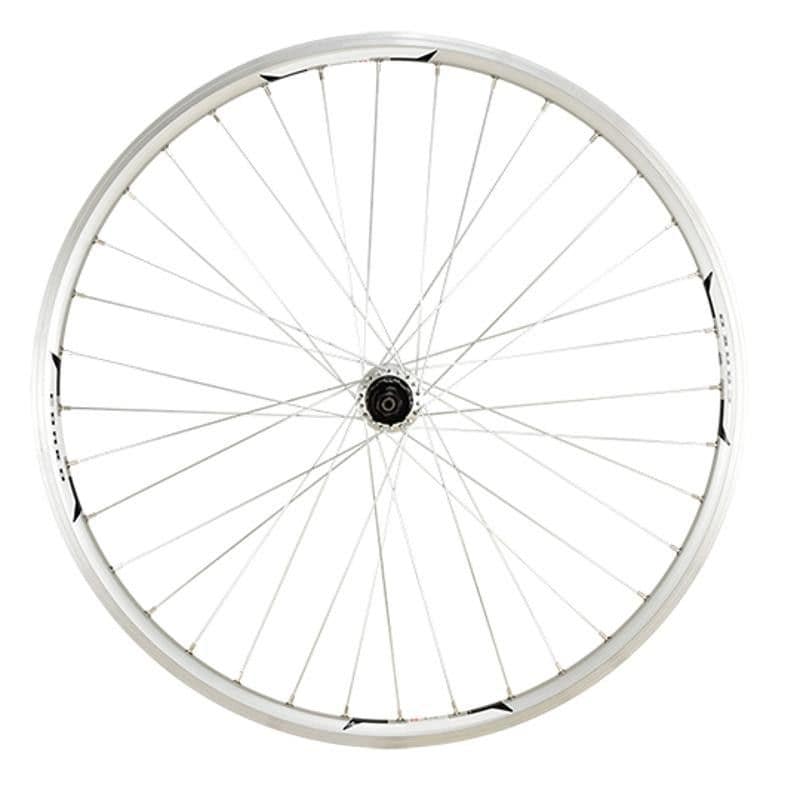 ROUE VTT 26" AR BLOCAGE K7 JANTE ARGENT MACH1 COMBO MOY.SHIM TX500 V-BRAKE 8/9/10V