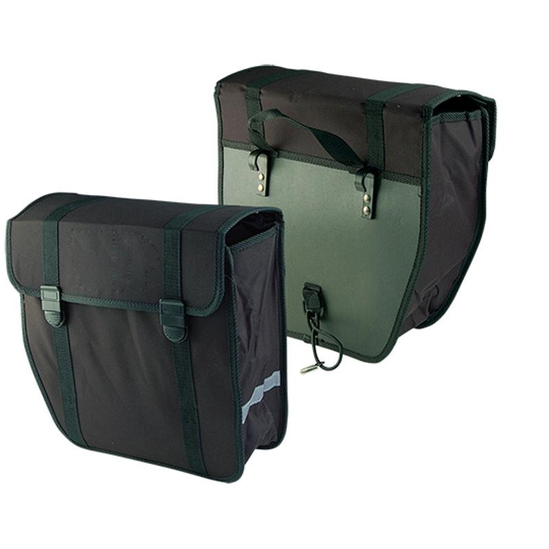 SACOCHE VELO PORTE BAGAGE OPTIMIZ POLYESTER PLIANTE NOIRE (PR) (+/-40 L) - 370X130X330MM